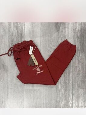 Essentials  fear of god crimson pants unisex